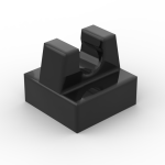 Tile Special 1 x 1 with Clip and Straight Tips #2555 Black 1000 pieces