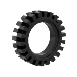 Tire 24mm D. x 8mm Offset Tread - Interior Ridges #3483 Black 1000 pieces
