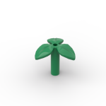 Plant, Stem with 3 Leaves and Bottom Pin #37695 Green 1000 pieces
