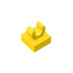 Tile Special 1 x 1 with Clip and Straight Tips #2555 Yellow 1000 pieces