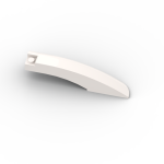 Slope Curved 10 x 2 x 2 with Curved End Left #77180 White 1 KG