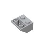 Slope Inverted 45 2 x 2 - Ovoid Bottom Pin, Bar-sized Stud Holes #3660 Light Bluish Gray 10 pieces