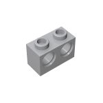 Technic, Brick 1 x 2 with Holes #32000 Light Bluish Gray 10 pieces