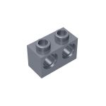 Technic, Brick 1 x 2 with Holes #32000 Flat Silver 1 KG