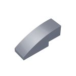 Slope Curved 3 x 1 No Studs #50950 Flat Silver 1/4 KG