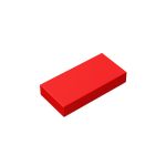 Tile 1 x 2 (Undetermined Type) #3069 Red 100 pieces