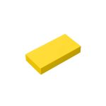 Tile 1 x 2 (Undetermined Type) #3069 Yellow 100 pieces