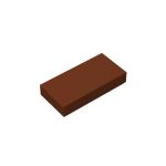 Tile 1 x 2 (Undetermined Type) #3069 Reddish Brown 100 pieces