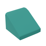 Slope 30 1 x 1 x 2/3 (Cheese Slope) #50746 Dark Turquoise 100 pieces