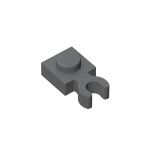 Plate Special 1 x 1 with Clip Vertical - Thick Open O Clip #60897 Dark Bluish Gray 10 pieces