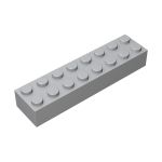Brick 2 x 8 #93888 Light Bluish Gray 1KG