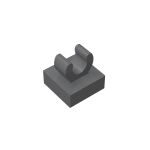Tile Special 1 x 1 with Clip with Rounded Edges #15712 Dark Bluish Gray 10 pieces