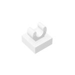 Tile Special 1 x 1 with Clip with Rounded Edges #15712 White 10 pieces