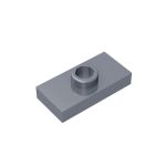 Plate Special 1 x 2 with 1 Stud with Groove and Inside Stud Holder (Jumper) #15573 Flat Silver 1/4 KG