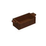 Treasure Chest Bottom with Rear Slots #4738a Reddish Brown 10 pieces