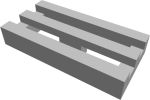 Tile, Modified 1 x 2 Grille #2412 