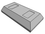 Tile Special 1 x 2 with Sloped Walls AKA Money / Gold Bar - Ingot #99563 