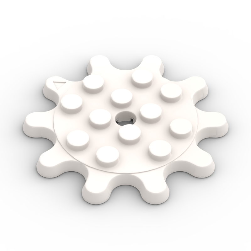 Plate Special 4 x 4 Splat Gear with 10 Teeth 35443