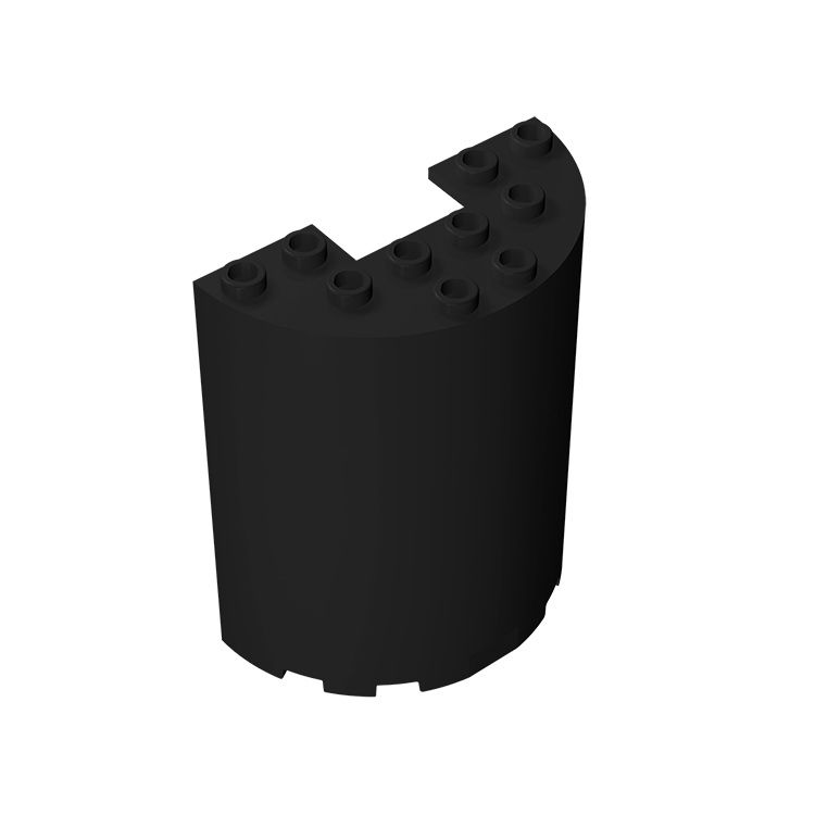 Cylinder Half 3 x 6 x 6 with 1 x 2 Cutout 87926