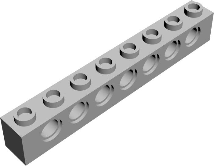 LEGO Compatible Parts - Technic Brick 1 x 8 [7 Holes] #3702