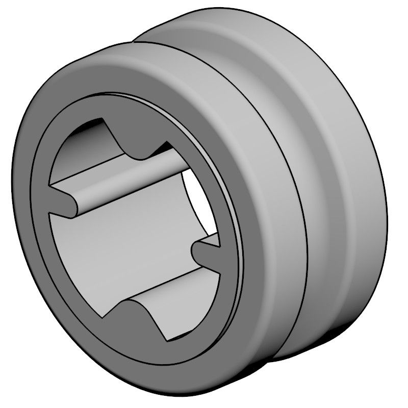LEGO Compatible Parts - Technic Bush 1/2 Smooth with Axle Hole