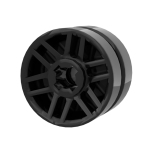 Wheel 14mm D. x 9.9mm with Centre Groove, Fake Bolts and 6 Spokes #11208