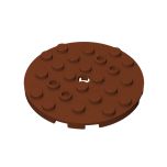 Plate Round 6 x 6 with Hole #11213 Reddish Brown