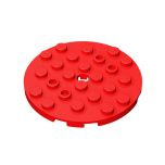 Plate Round 6 x 6 with Hole #11213 Red