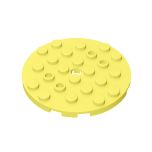 Plate Round 6 x 6 with Hole #11213 Bright Light Yellow