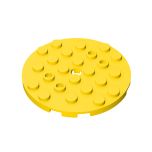 Plate Round 6 x 6 with Hole #11213 Yellow