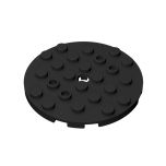 Plate Round 6 x 6 with Hole #11213 Black