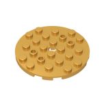 Plate Round 6 x 6 with Hole #11213 Pearl Gold