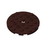 Plate Round 6 x 6 with Hole #11213 Dark Brown