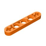Technic Beam 1 x 5 Thin with Axle Holes on Ends #11478 Orange
