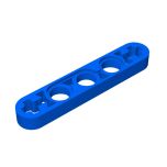 Technic Beam 1 x 5 Thin with Axle Holes on Ends #11478 Blue Gobricks