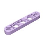 Technic Beam 1 x 5 Thin with Axle Holes on Ends #11478 Lavender Gobricks