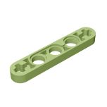 Technic Beam 1 x 5 Thin with Axle Holes on Ends #11478 Olive Green Gobricks