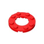 Plate, Round 4 x 4 With 2 x 2 Hole #11833 Red Gobricks