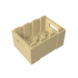 Container, Crate 3 x 4 x 1 2/3 with Handholds #30150 Tan Gobricks