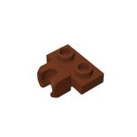 Plate, Modified 1 x 2 with Small Tow Ball Socket on Side #14704 Reddish Brown