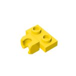 Plate, Modified 1 x 2 with Small Tow Ball Socket on Centre #14704 Yellow