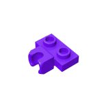 Plate, Modified 1 x 2 with Small Tow Ball Socket on Side #14704 Dark Purple