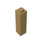 Brick 1 x 1 x 3 #14716 Dark Tan