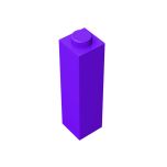 Brick 1 x 1 x 3 #14716 Dark Purple