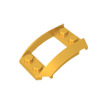 Wheel Arch, Wedge 4 x 3 Open with Cutout and Four Studs #47755