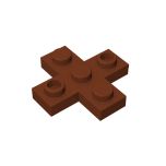 Plate 3 x 3, Cross #15397 Reddish Brown