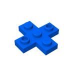 Plate 3 x 3, Cross #15397 Blue