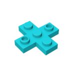 Plate 3 x 3, Cross #15397 Medium Azure