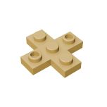 Plate 3 x 3, Cross #15397 Tan