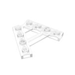 Plate Special 4 Stud 45 Angle Plate #15706  Trans-Clear Gobricks
